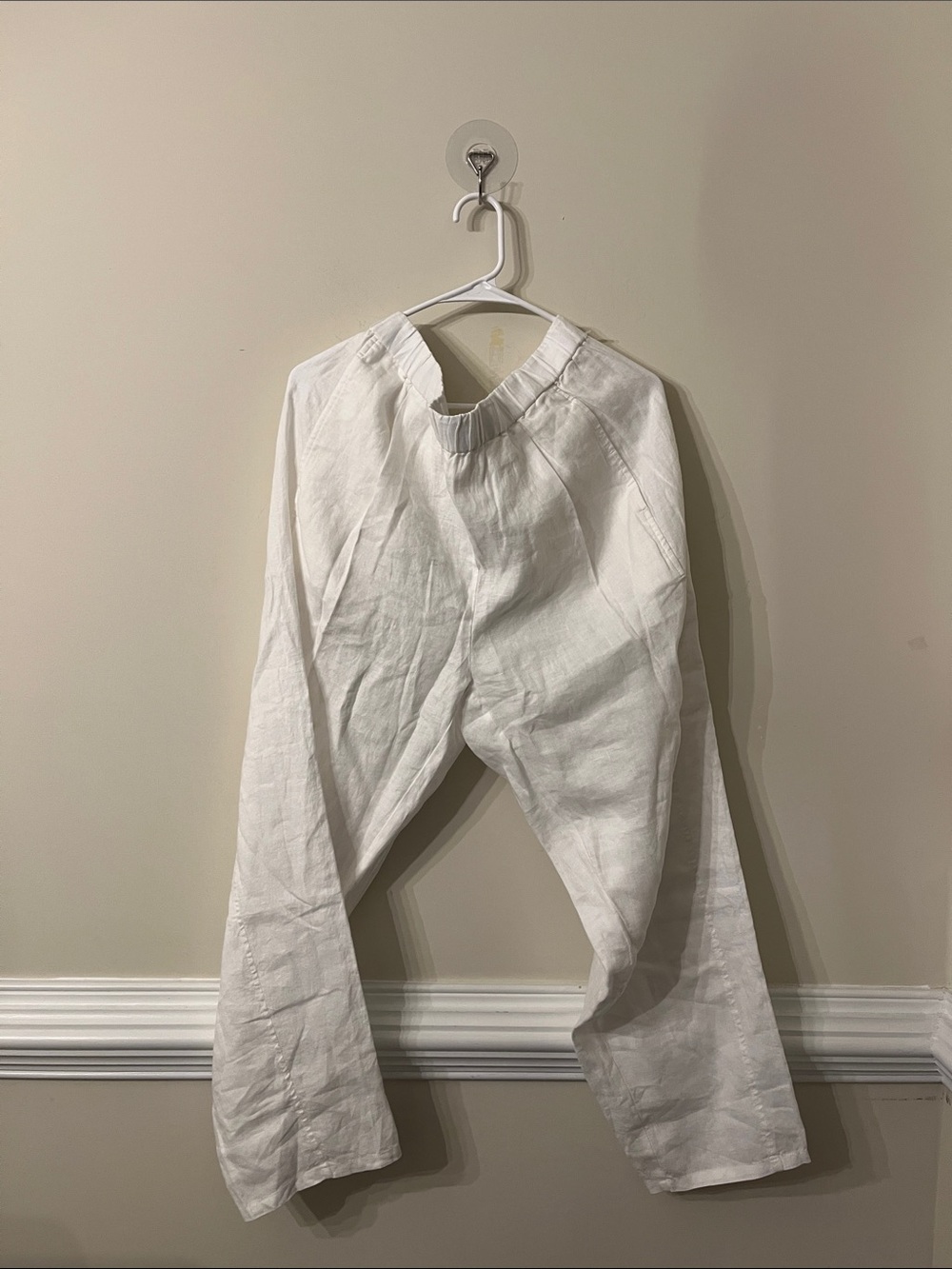 Eileen Fisher Organic Linen Lantern Pants in White (still full price in store) - Picture 5 of 5